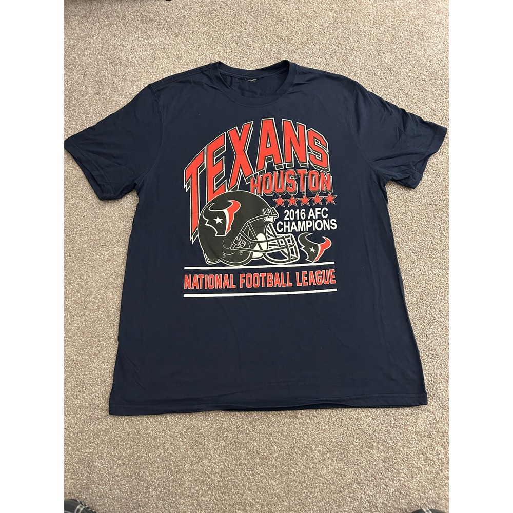 NFL Houston Texans TShirt Men XL Navy Blue Excellent 2016 AFC Champions Graphic‎